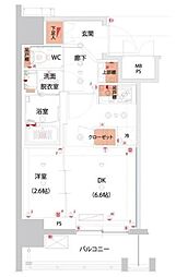 ハーモニーレジデンス山手大塚ザ・ガーデン 10階1DKの間取り