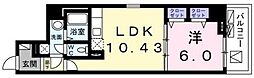HAPPYHILLS 1LDKの間取図画像