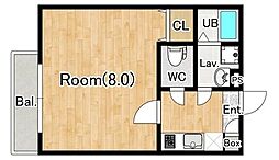 (仮称)ジーメゾン大宮東大成 1Kの間取図画像