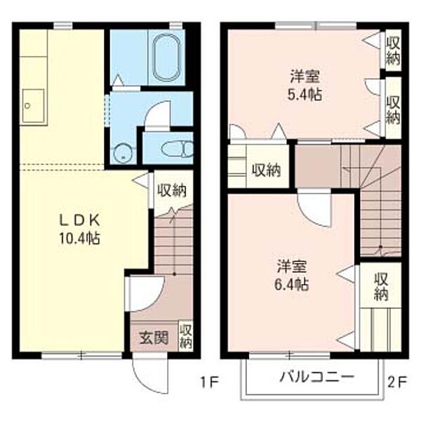 グランシード花垣Ｂ 00103｜栃木県小山市花垣町１丁目(賃貸アパート2LDK・1階・56.60㎡)の写真 その2