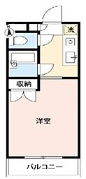 多摩都市モノレール 中央大学・明星大学駅 徒歩6分の賃貸マンション 1階1Kの間取り