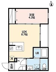 rh-AYASE 1LDKの間取図画像