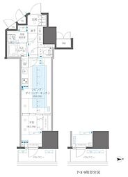 ＺＯＯＭ信濃町 9階1LDKの間取り