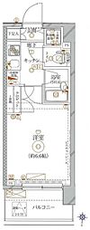 クレイシア池上リフィール 1Kの間取図画像
