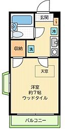 市古ハイツ 1Kの間取図画像