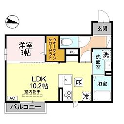 セレニテ 1LDKの間取図画像