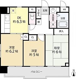 T'sgarden新小岩 3DKの間取図画像