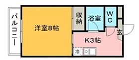 メゾン矢取II 206 ｜ 福岡県久留米市御井町2227-5（賃貸マンション1K・2階・25.67㎡） その2