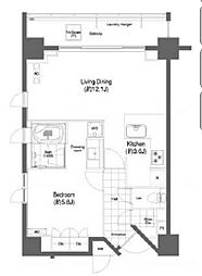 プライムアーバン目黒大橋ヒルズ 8階1LDKの間取り