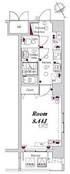 MAKESDESIGN茅場町 1Kの間取図画像