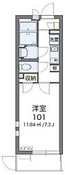 クレイノポスタ 3階1Kの間取り