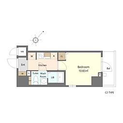 N-stage IseharaII0 1Kの間取図画像