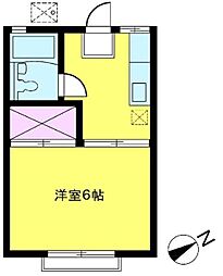 ハイツ白馬・1 1Kの間取図画像