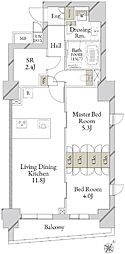 LiveCasa文京千石premier 2SLDKの間取図画像