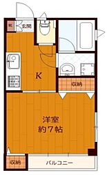 ハネーデュ 3階1DKの間取り