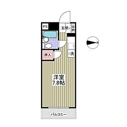 シャルム堀之内 ワンルームの間取図画像