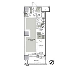 ParkCube西ヶ原STAGE 1LDKの間取図画像