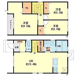 コロンバス 3LDKの間取図画像