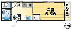 フォルツァ和田岬 1DKの間取図画像