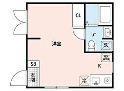 プルメリア荻窪 3階1Kの間取り