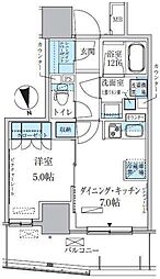 パークアクシス上野松が谷 1DKの間取図画像