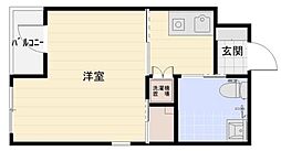 フォルターナ横浜反町 2階1Kの間取り