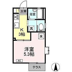 サンクレストせど 1Kの間取図画像