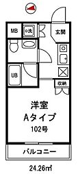 T-アプローズ 1Kの間取図画像