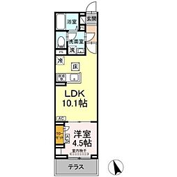 セレスティア池袋立教通り 1階1LDKの間取り