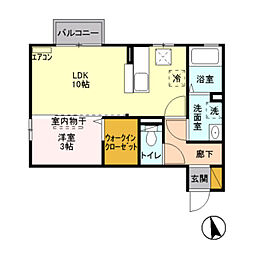 セレクトA 1LDKの間取図画像