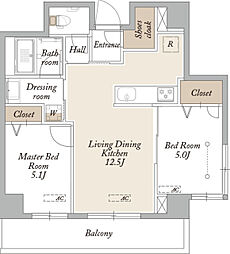 ポルトエスポワール中野島 2LDKの間取図画像