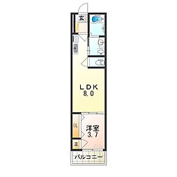 Faseciaarkas 1LDKの間取図画像
