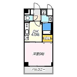 メゾン材木町 1DKの間取図画像