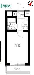 スターホームズ千歳烏山 1Kの間取図画像