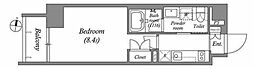 LaSante桜新町 1Kの間取図画像