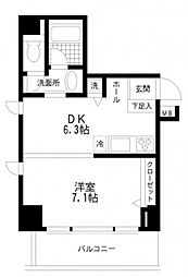 フルグラール池袋 1DKの間取図画像