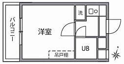 クレール八雲 1Kの間取図画像