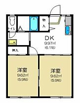 コーポササキ 202 ｜ 宮城県仙台市宮城野区栄２丁目20-6（賃貸アパート1LDK・2階・39.00㎡） その2