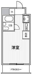 T'sgardenTSURUMI ワンルームの間取図画像