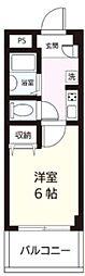 エストランゼ 5階1Kの間取り