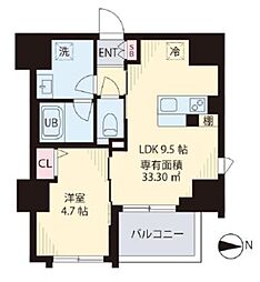 ヴェレダ中野 1LDKの間取図画像