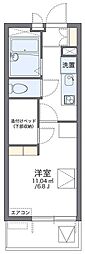 レオパレス天王台 1Kの間取図画像