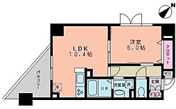 ルーチェ茗荷谷 1LDKの間取図画像