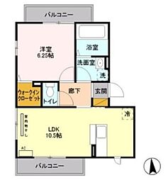 間取図画像 1LDK