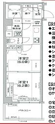 アイルグランデ大田 2Kの間取図画像