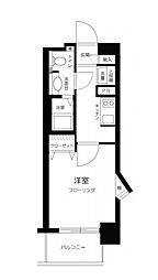 プレール中延 1Kの間取図画像