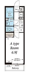 リブリ・シャルマンパル 1Kの間取図画像