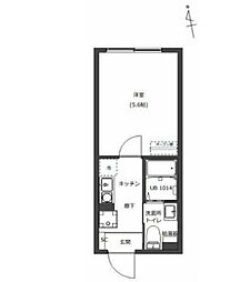 D-STYLE三ノ輪II 1Kの間取図画像
