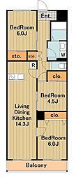 グローリーガーデン 3LDKの間取図画像