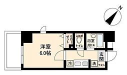 HF国分寺レジデンス 1Kの間取図画像